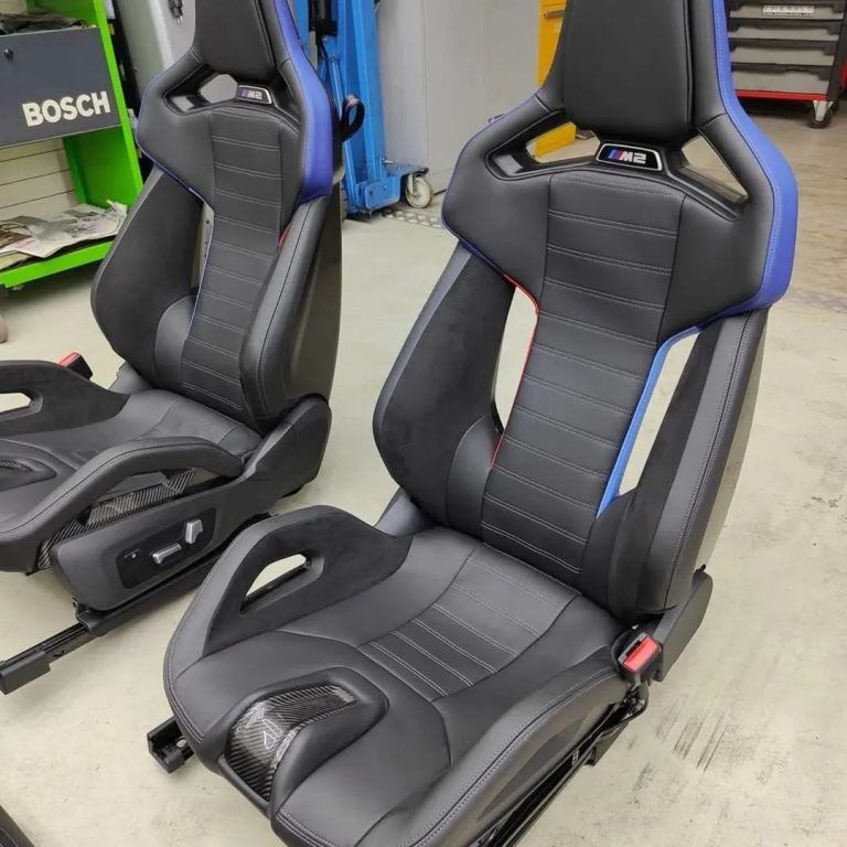 BMW M2 G87 Sport Seats — Black/Blue — View 3