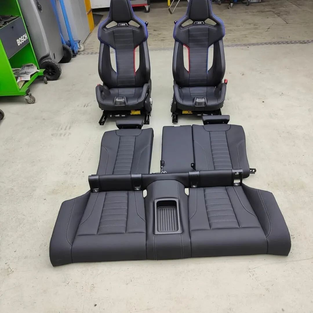 BMW M2 G87 Sport Seats — Black/Blue — View 4