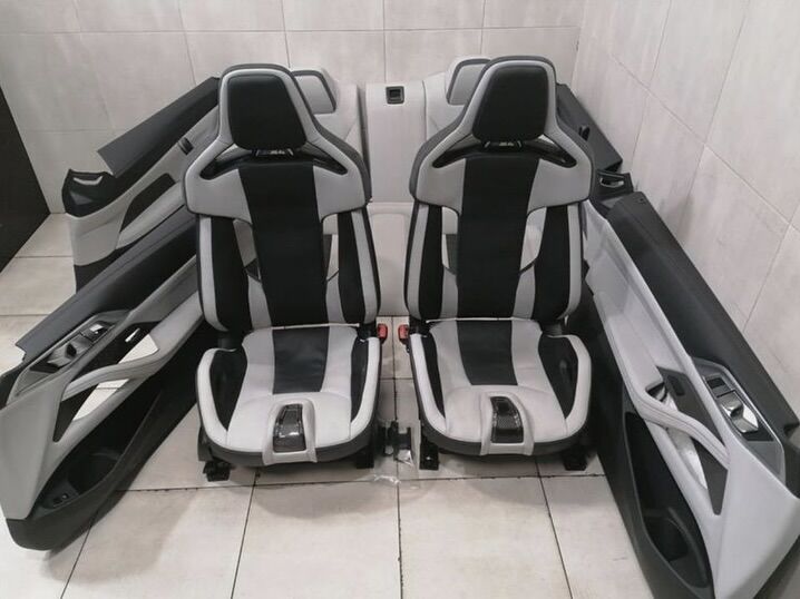 BMW M4 G82 Sport Seats — Silver/Black — View 2