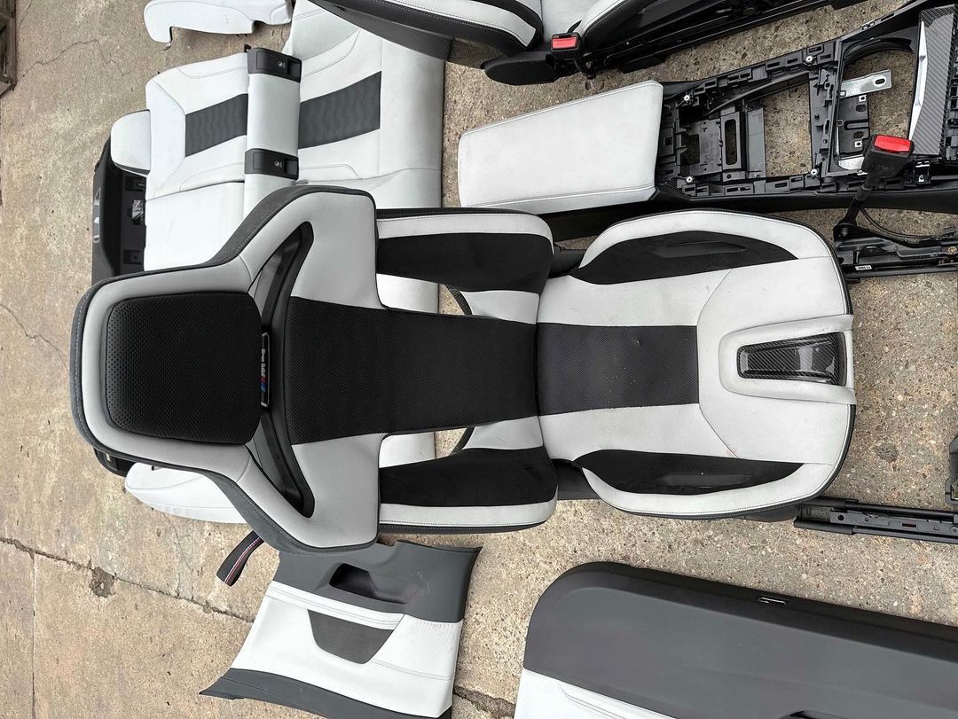 BMW M4 G82 Sport Seats — Silver/Black — View 3