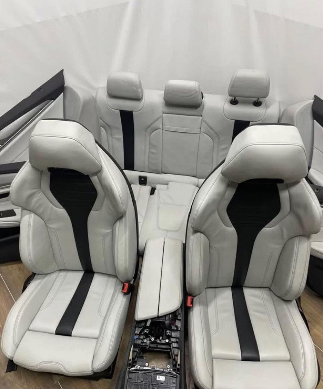 BMW M8 G14 Convertible Interior — White/Black
