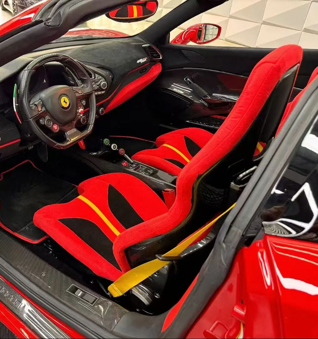 Aero Republic 1:1 Pista-Style Dry Prepreg Carbon Fiber Seat for Ferrari 488 — view 4