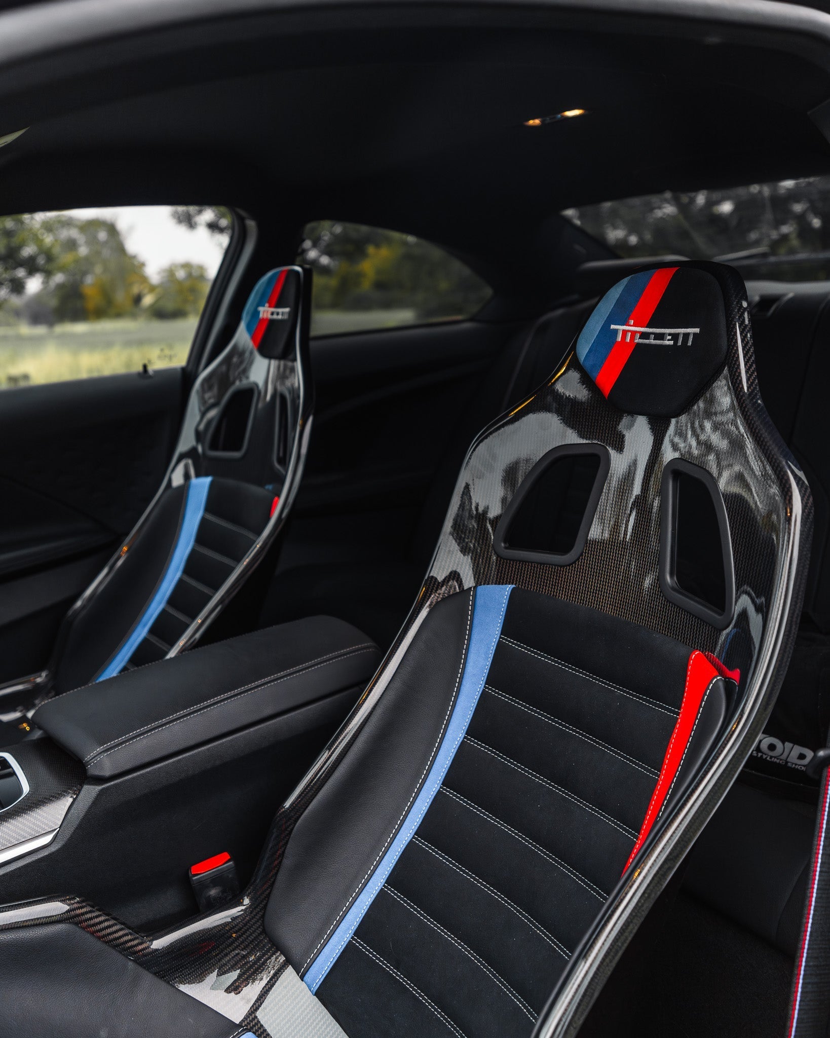 Tillett Carbon Bucket Seats — Installed Pair
