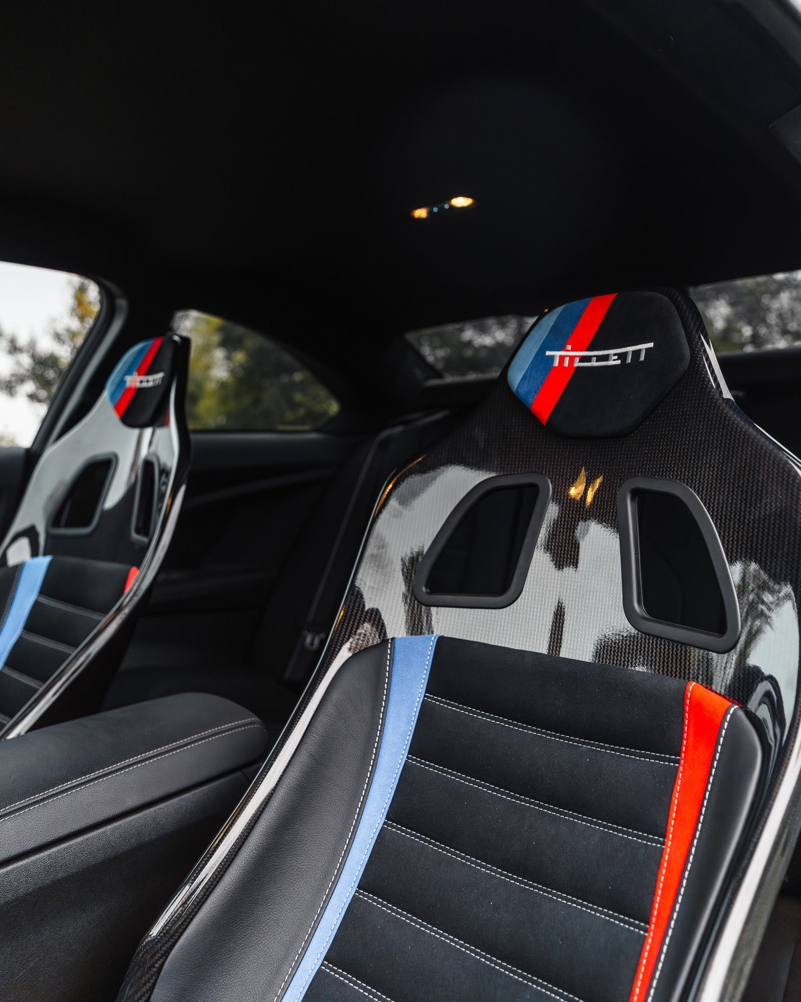 Tillett Carbon Bucket Seats — Installed Pair — view 2