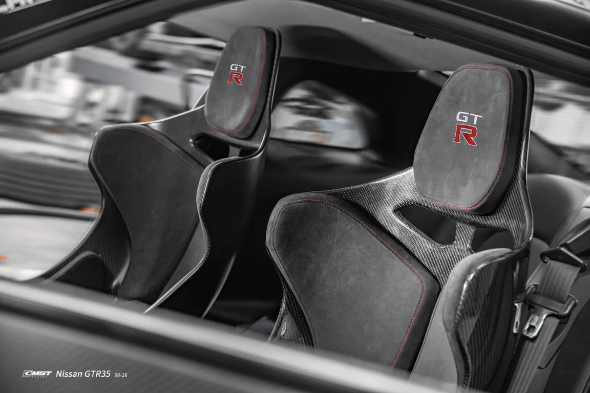 CMST Tuning Senna-Style Dry Prepreg Carbon Fiber Seat for Nissan GT-R R35 — view 5