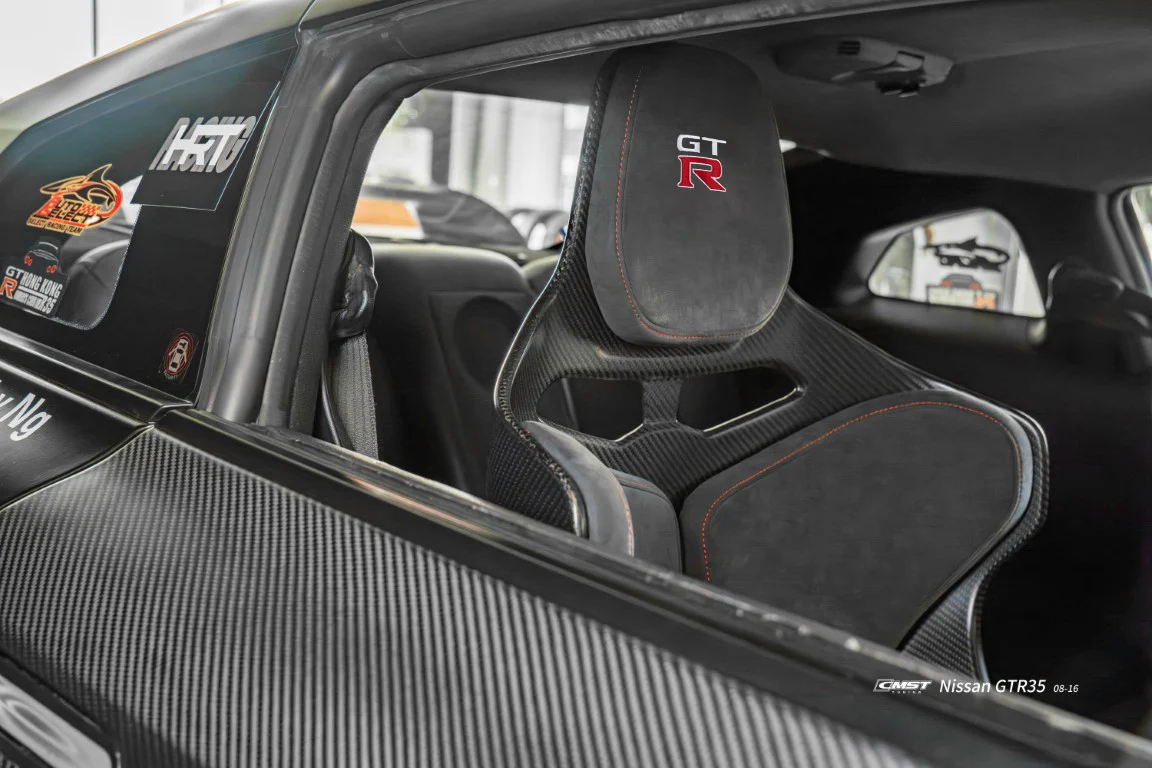 CMST Tuning Senna-Style Dry Prepreg Carbon Fiber Seat for Nissan GT-R R35 — view 6