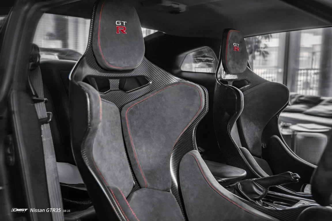 CMST Tuning Senna-Style Dry Prepreg Carbon Fiber Seat for Nissan GT-R R35 — view 8