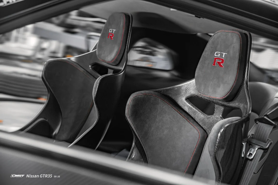 CMST Tuning Senna-Style Dry Prepreg Carbon Fiber Seat for Nissan GT-R R35 — view 11