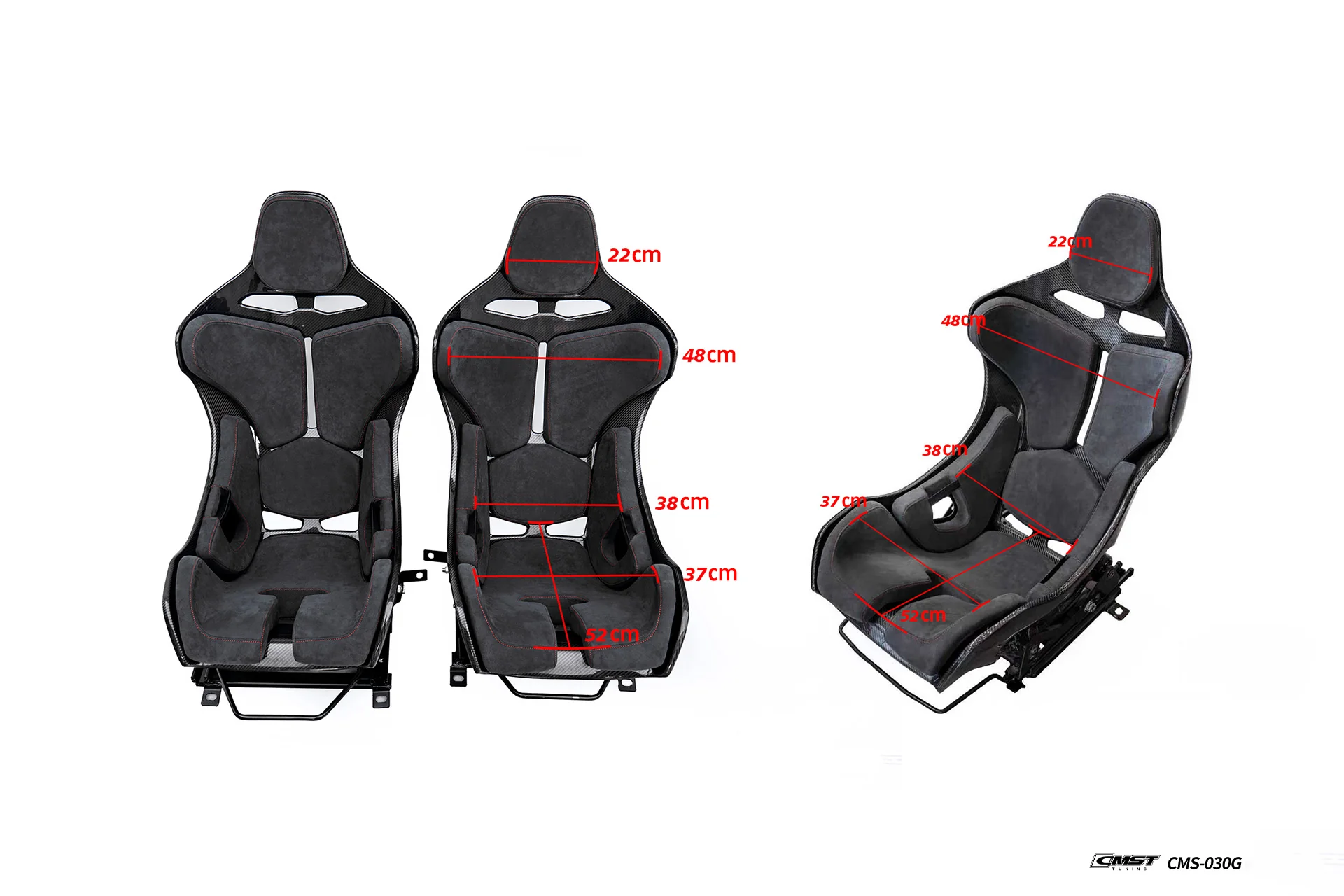 CMST Tuning Senna-Style Dry Prepreg Carbon Fiber Seat for Nissan GT-R R35 — view 13