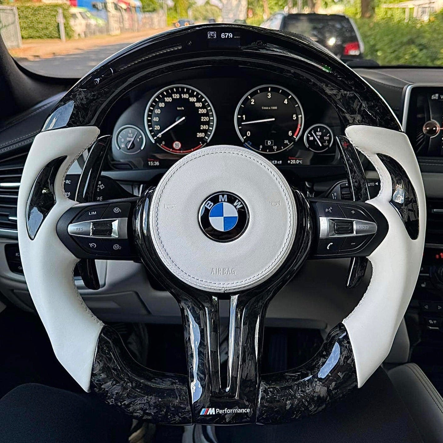 BMW F-Series Carbon & Alcantara Steering Wheel — view 3