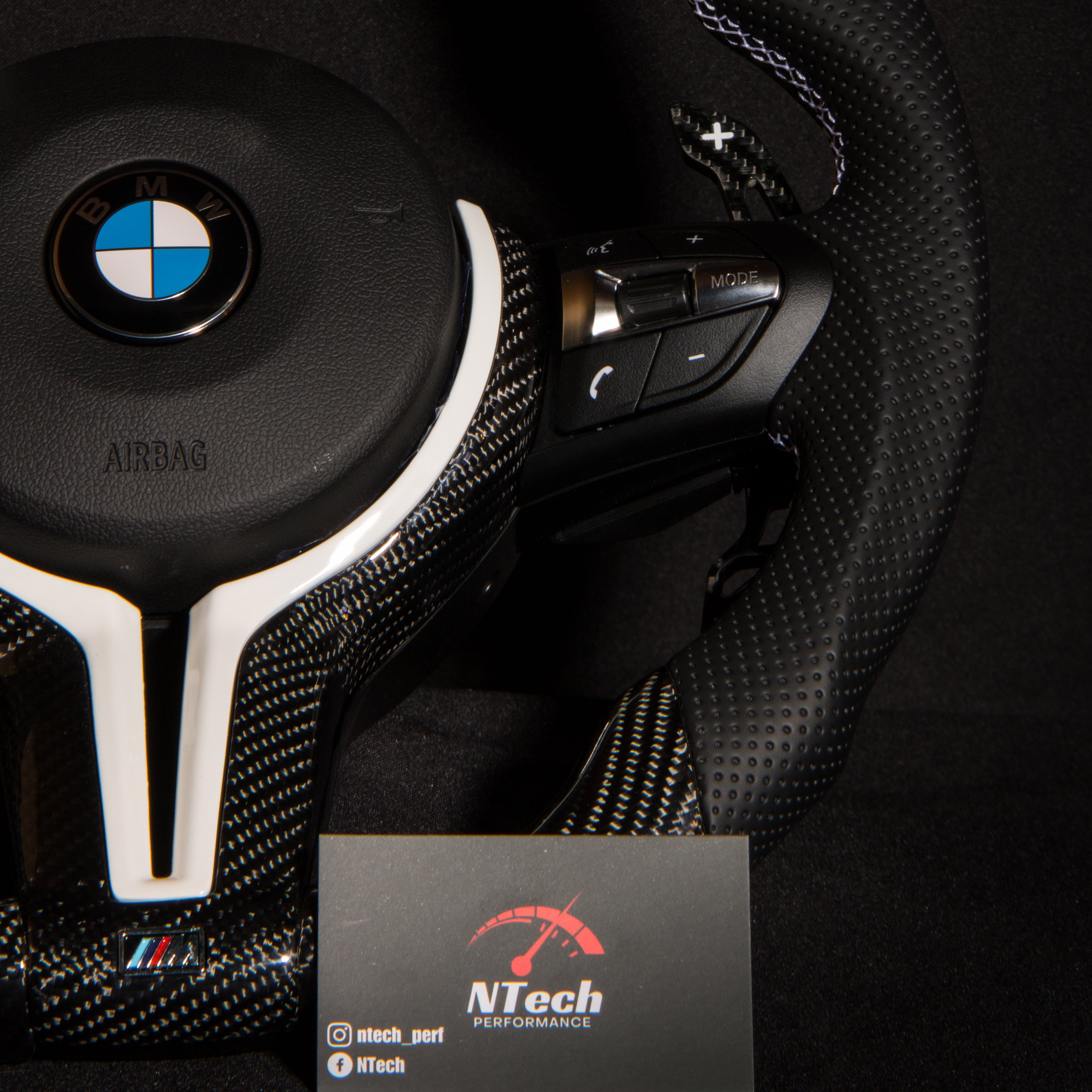 BMW F-Series Carbon & Alcantara Steering Wheel — view 9