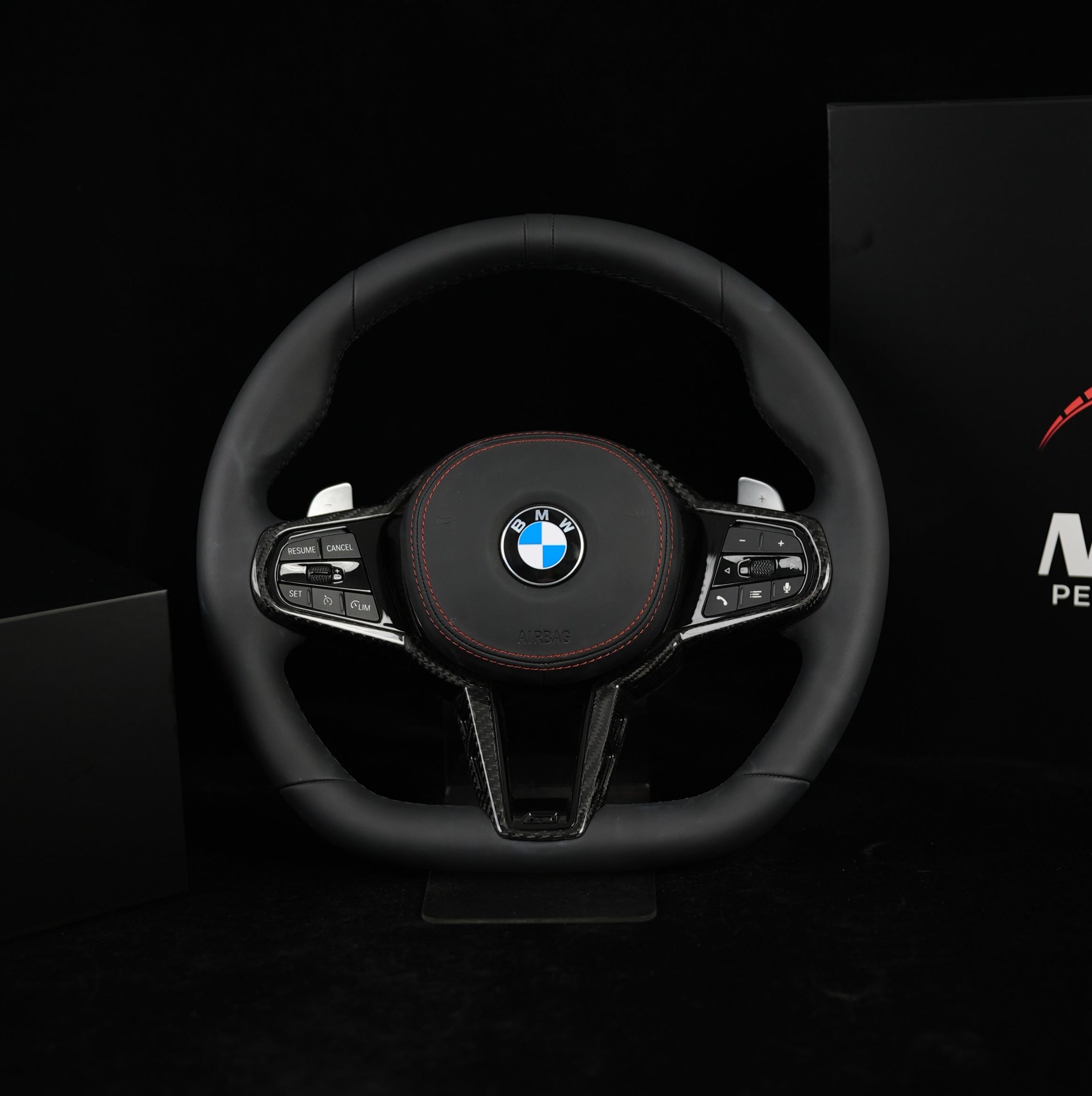 BMW G-Series Alcantara & Leather Steering Wheel — photo 1 of 6