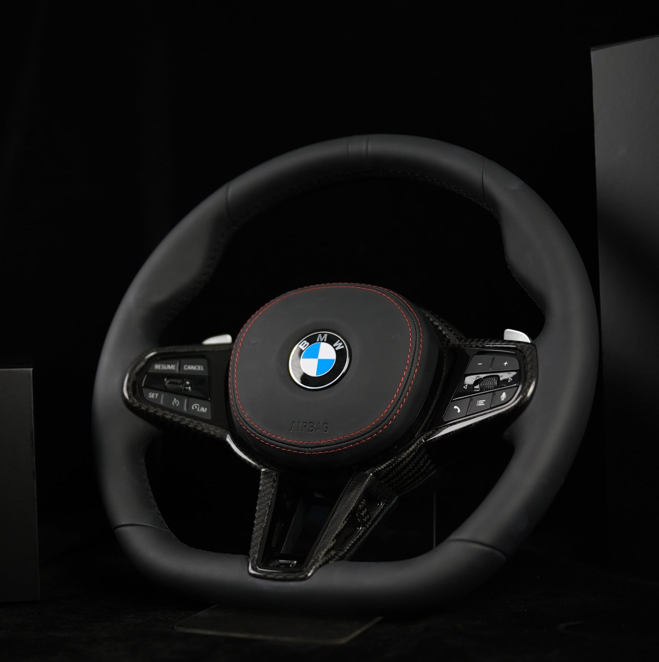 BMW G-Series Alcantara & Leather Steering Wheel — view 3
