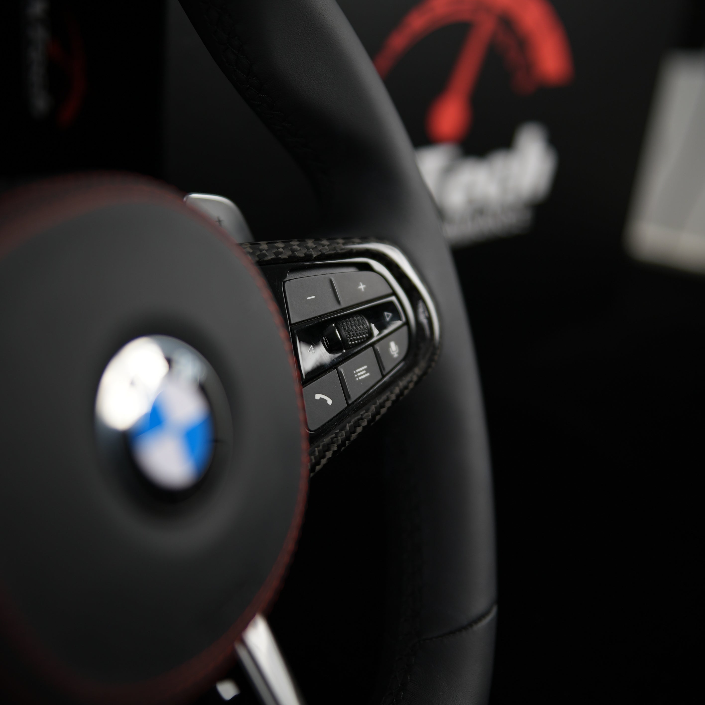 BMW G-Series Alcantara & Leather Steering Wheel — view 6