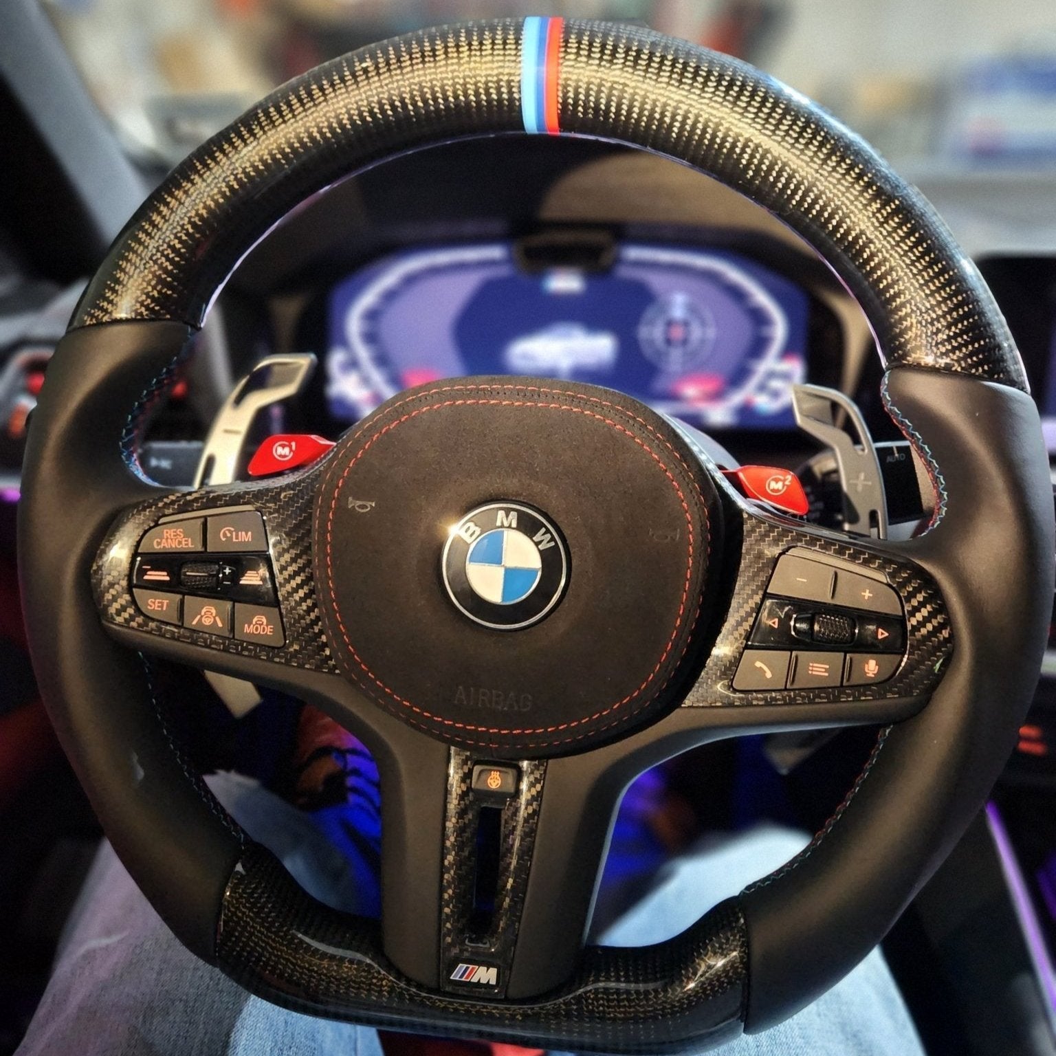 BMW G-Series Carbon & Alcantara Steering Wheel — view 10