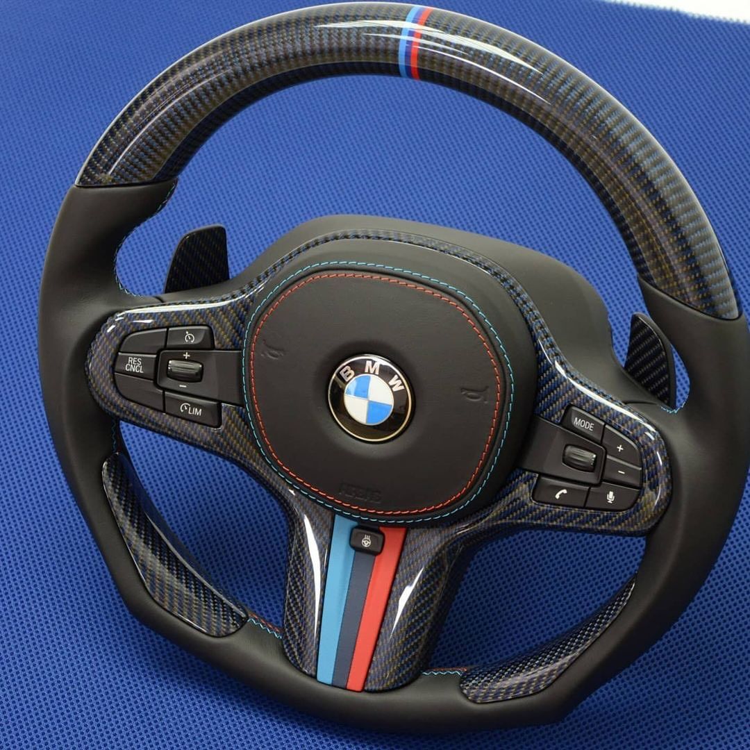 BMW G-Series Carbon & Alcantara Steering Wheel — view 5