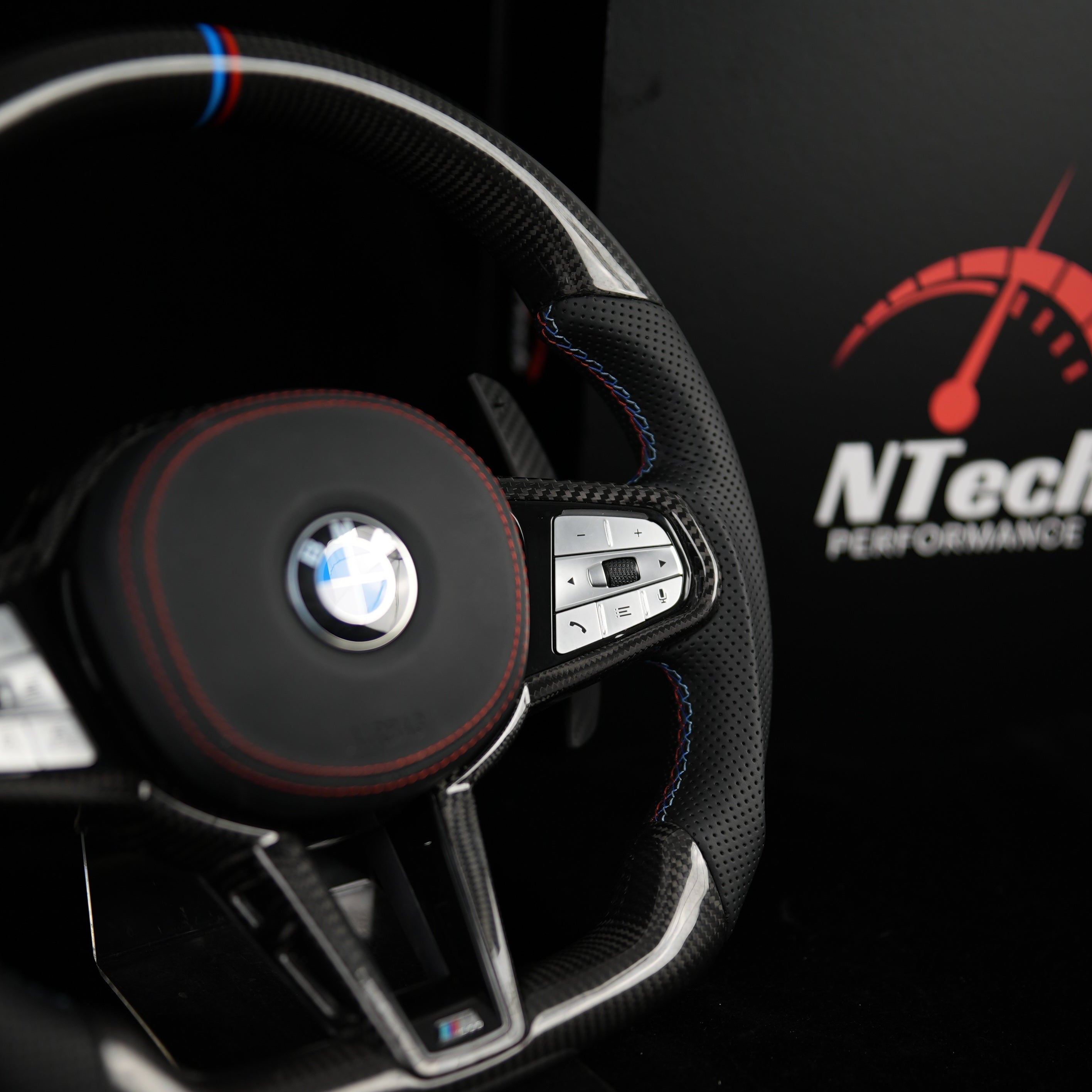 BMW G-Series Woven Carbon Steering Wheel — view 2
